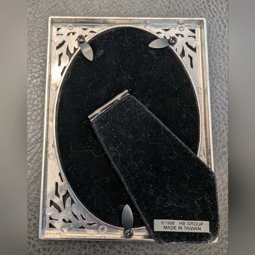 Burnes Of Boston Tulips Marcasite Picture Frame Lot of 2 Art Deco Oval Ornate